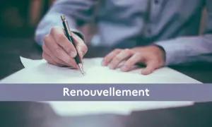 Main tenant rédige un exemple de lettre de demande de prolongation d'activité.