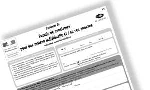 Formulaire Cerfa pour une lettre de demande d'autorisation au maire concernant un permis de construire pour une maison individuelle.