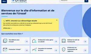 Page d'accueil Urssaf : informations, services, et une alerte sur les démarchages abusifs. Utile pour trouver un modèle lettre urssaf gratuite.