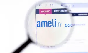 Loupe sur le site ameli.fr, section "Assuré". Utile pour une lettre changement de RIB CPAM.