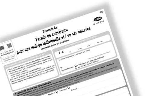 Formulaire Cerfa pour une lettre de demande d'autorisation au maire concernant un permis de construire pour une maison individuelle.