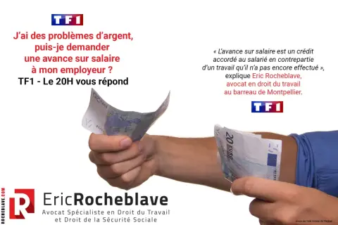 Main d'un homme tenant des billets d'euros, illustrant une demande d'acompte sur salaire. TF1 et Eric Rocheblave, avocat, expliquent.