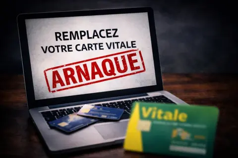 Attention : "Remplacer votre carte Vitale" est une arnaque. Ne communiquez jamais vos informations personnelles suite à un changement de situation.