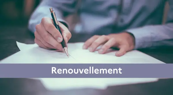 Main tenant rédige un exemple de lettre de demande de prolongation d'activité.