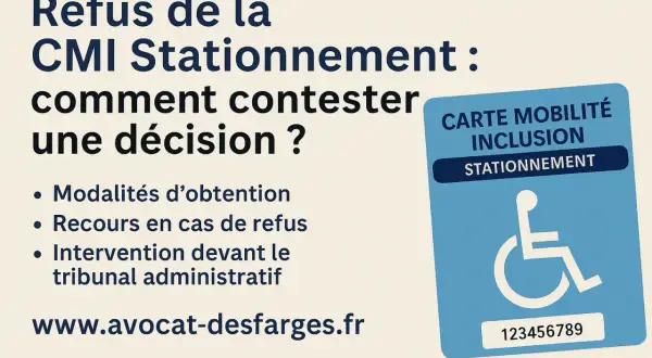 Modèle de lettre pour demande de carte d'invalidité : comment contester un refus de CMI Stationnement. Recours et intervention devant le tribunal.
