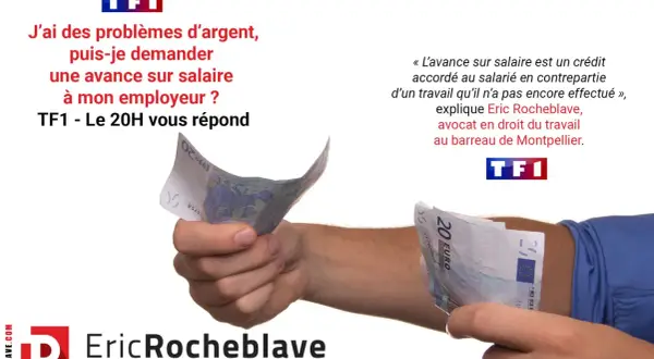 Main d'un homme tenant des billets d'euros, illustrant une demande d'acompte sur salaire. TF1 et Eric Rocheblave, avocat, expliquent.