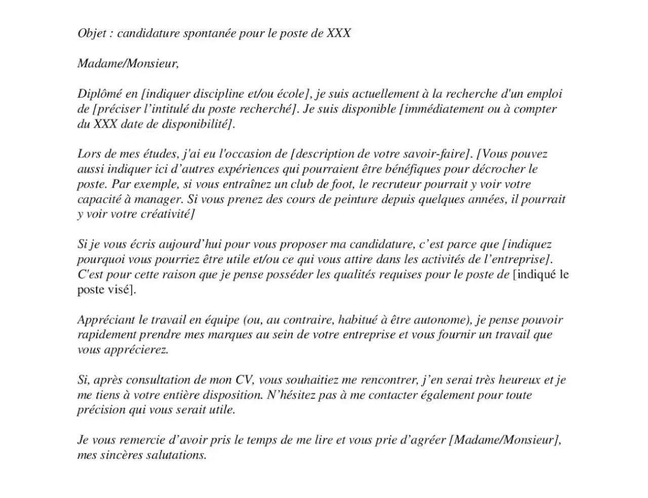 Une lettre de motivation enseignant, proposant une candidature spontanée pour un poste. Elle détaille les compétences et l'expérience du candidat.