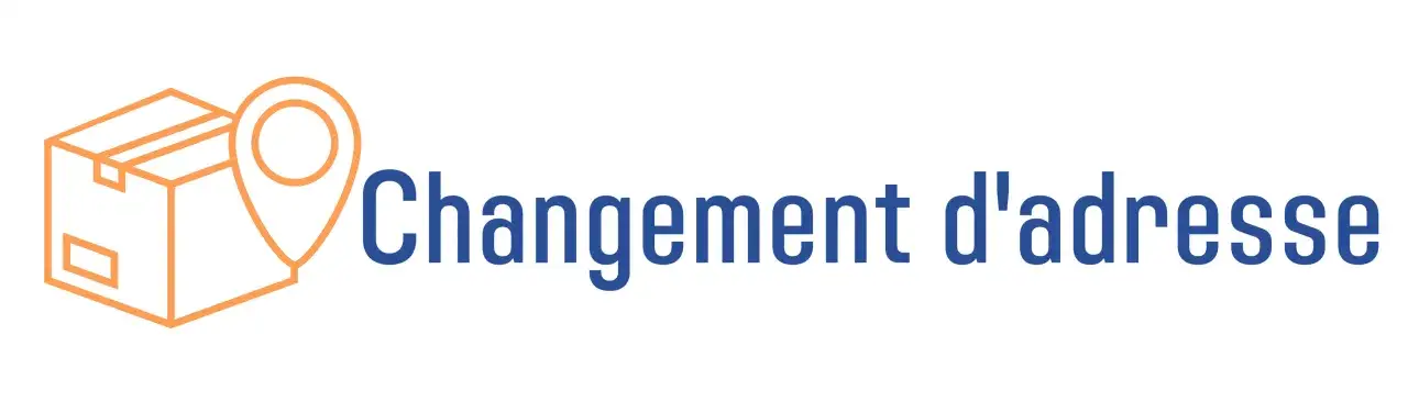 Icône de carton et de punaise de localisation, symbolisant un changement d'adresse.